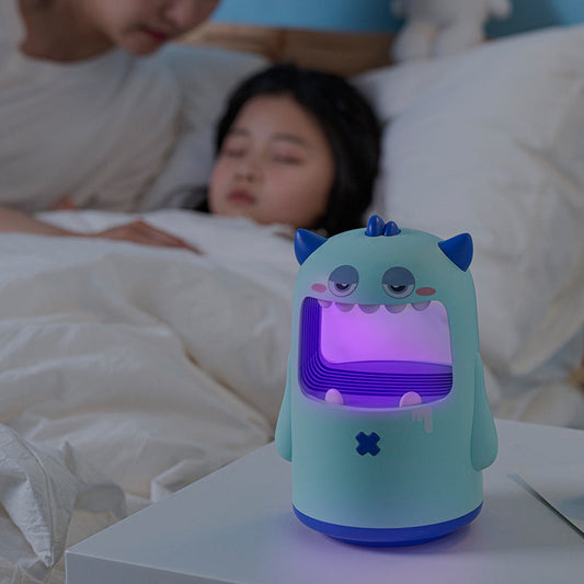 USB photocatalyst mosquito killer lamp 130x130x218mm up to 20m2 coverage silent chemical-free indoor bug trap in pink and blue