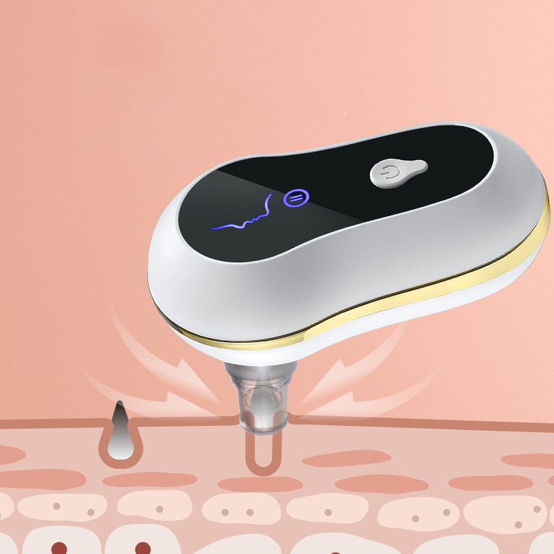 Electric suction blackhead remover kit with 3-level adjustable vacuum pore cleanser in red and white USB model
