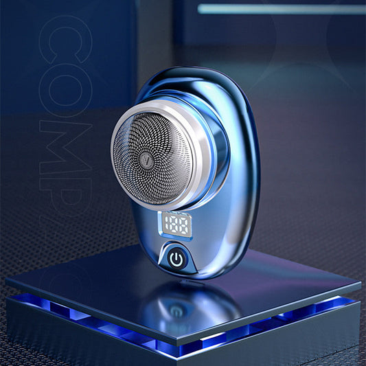 Portable waterproof electric travel shaver 74g Type-C rechargeable with 3 or 6-blade rotary head in gold silver black and blue