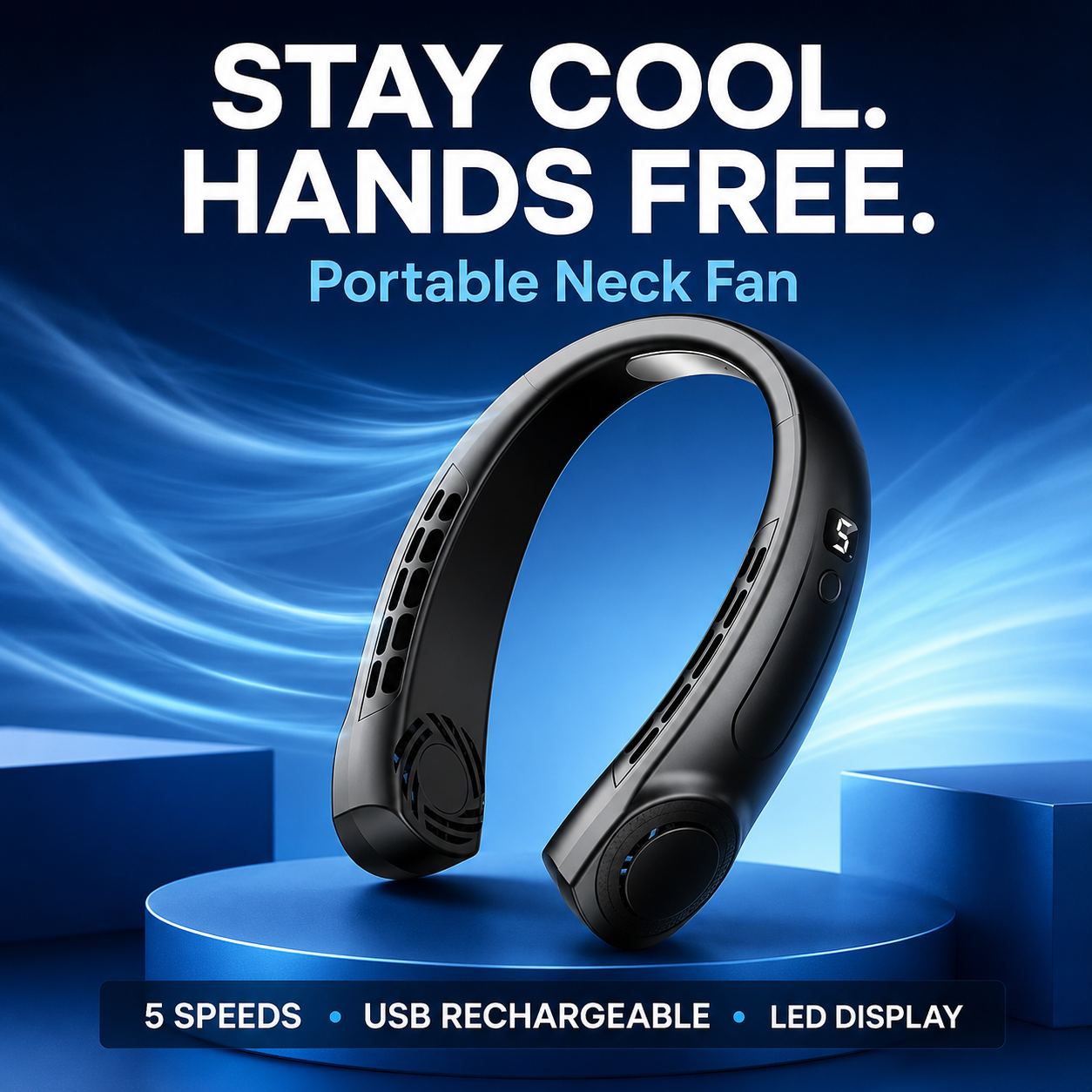 Hands-Free Portable Neck Fan